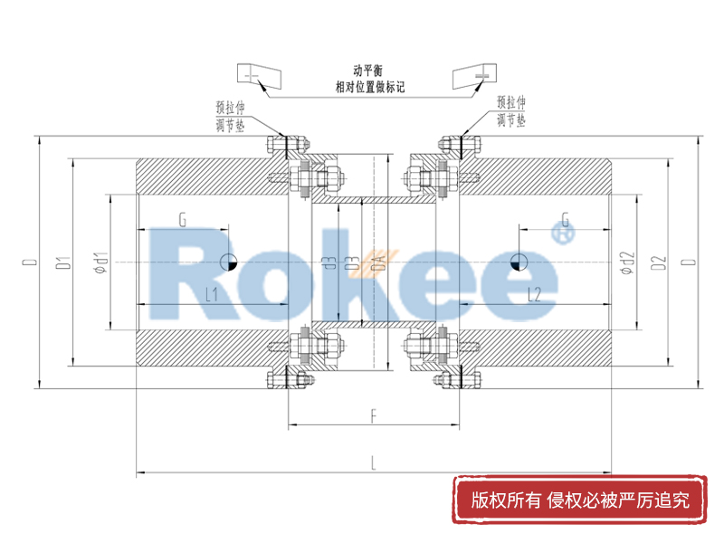 RLQU改进型法兰快装膜片联轴器